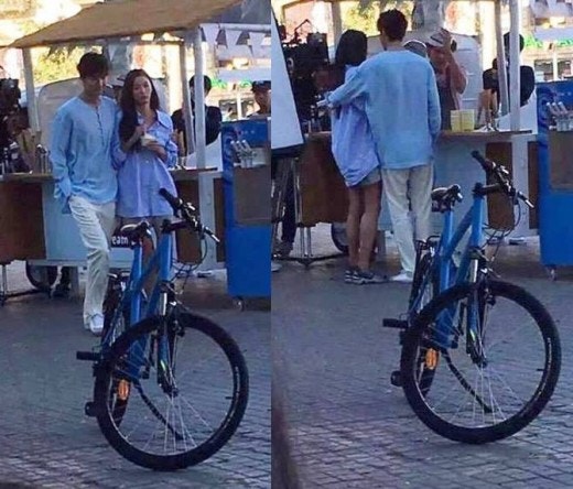 "커플룩+자전거=데이트" 이민호·전지현, 스페인 랑데부 | 인스티즈